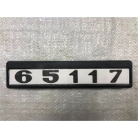 Табличка кабіни 65117 старого зразка (чорно-білі) для КамАЗ 65117-8202074 / Росія
