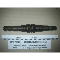 Червяк рулевого управления (короткий) МТЗ-80 (пр-во БЗТДиА) - Ф80-3406030